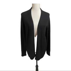 Cashmere charter club luxury open front cardigan black. Size medium cashmere